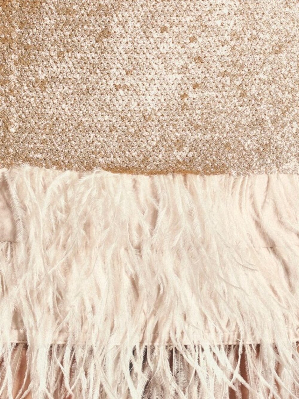 Lulus Like a Star Gold Sequin Feather Bodycon Mini Dress NWT - Picture 5 of 9